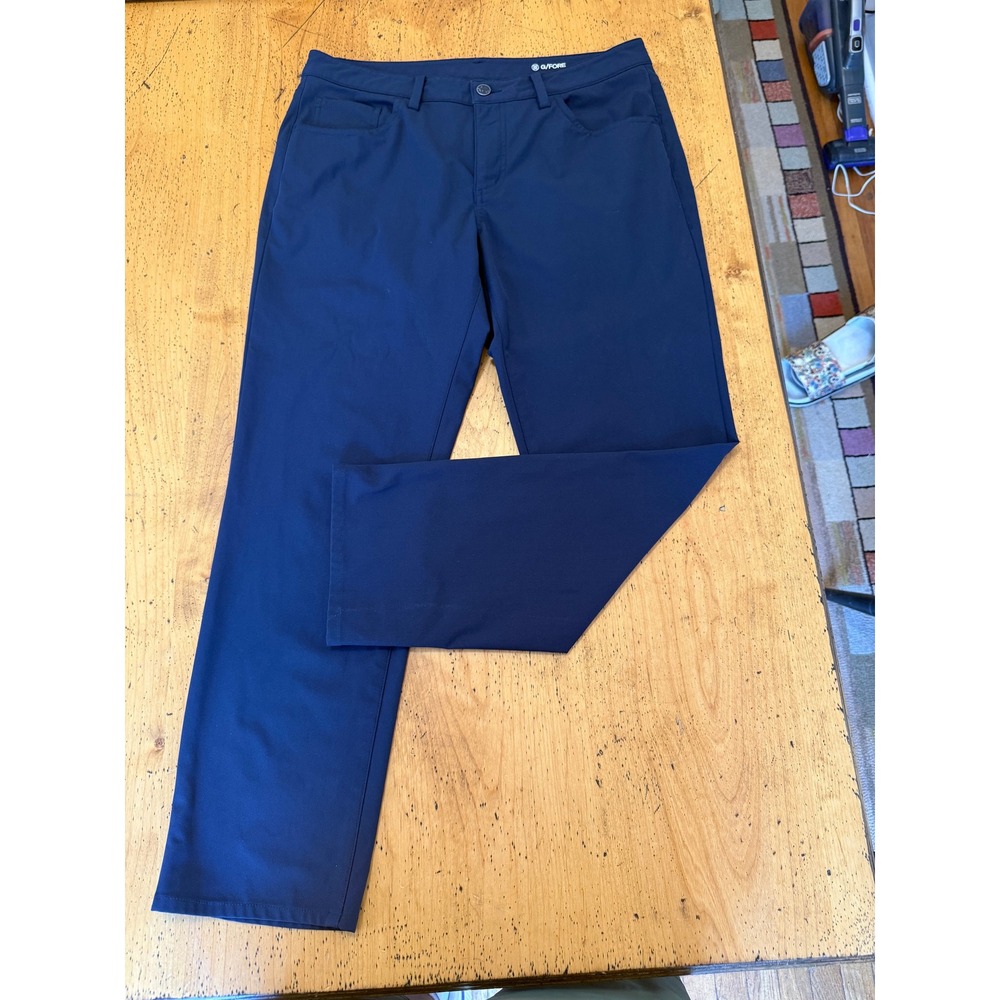 G/FORE Golf Pants 34/28 Mens Navy Blue Straight Leg Performance Trousers